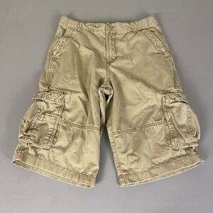 Cherokee Boys Cargo Shorts Size 16 Tan Cotton Blend Casual Active Rugged VTG Y2K